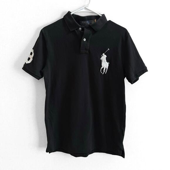 Polo by Ralph Lauren Other - Ralph Lauren Men’s Black Embroidered White Big Pony Polo – Size Medium
